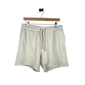 J. Crew Women’s University Terry Long Cutoff Sweat Shorts in Tan Size M